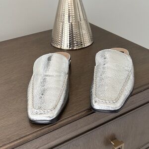 Dolce Vita Silver Metallic Mules